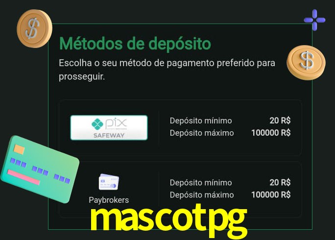 O cassino mascotpg oferece uma grande variedade de métodos de pagamento